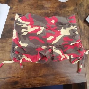 Celestial Bodiez Pizza Camo Scrunch Butt Shorts